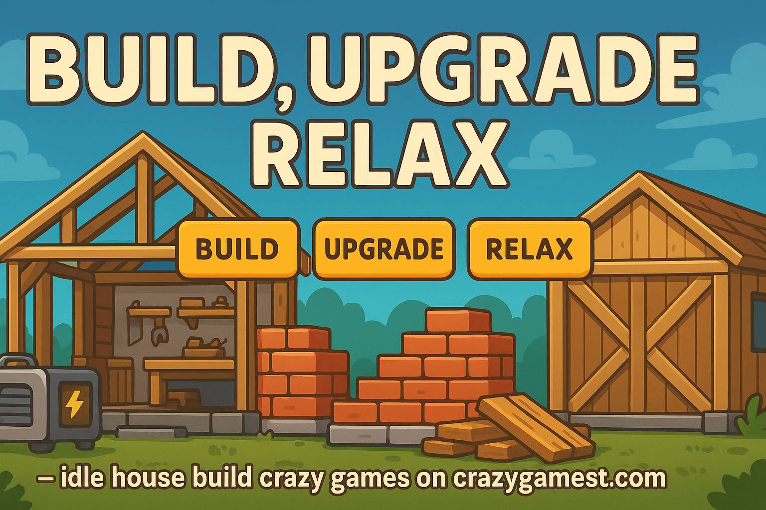 Build Upgrade Relax  idle house build crazy games on crazygamest.com image